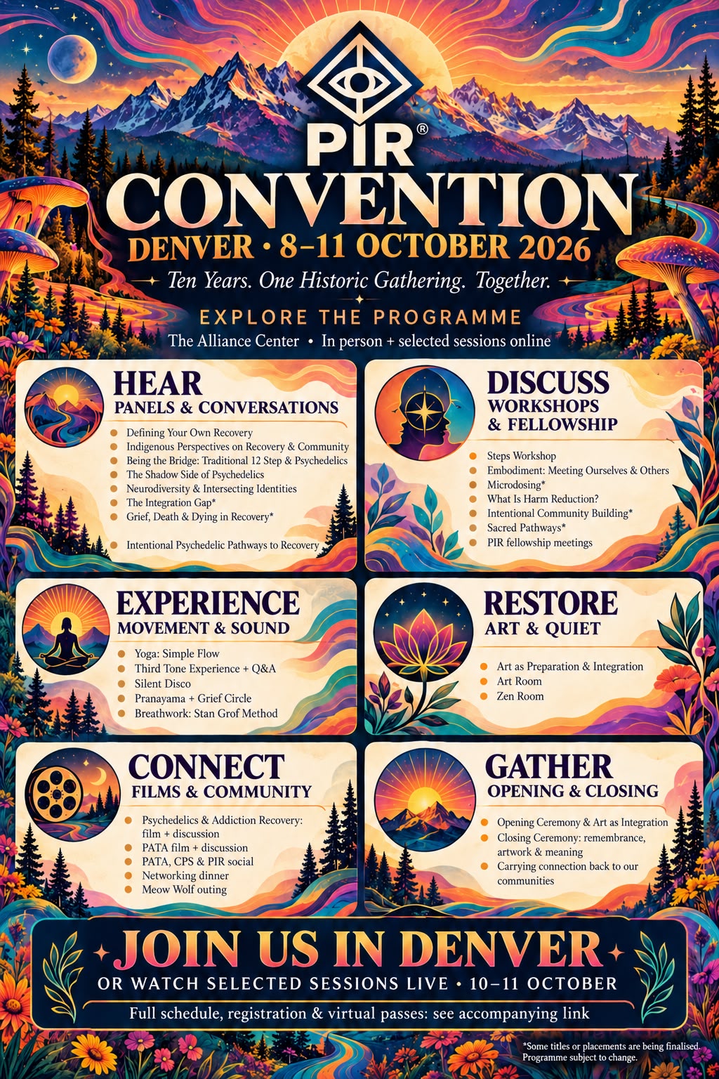 PIR Convention 2026 programme flyer - full size
